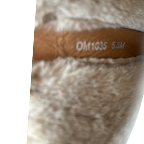 Aquatalia Waterproof Winter Boots Suede Fur Side Zip Light Taupe New Size US 5.5 - Picture 6 of 12